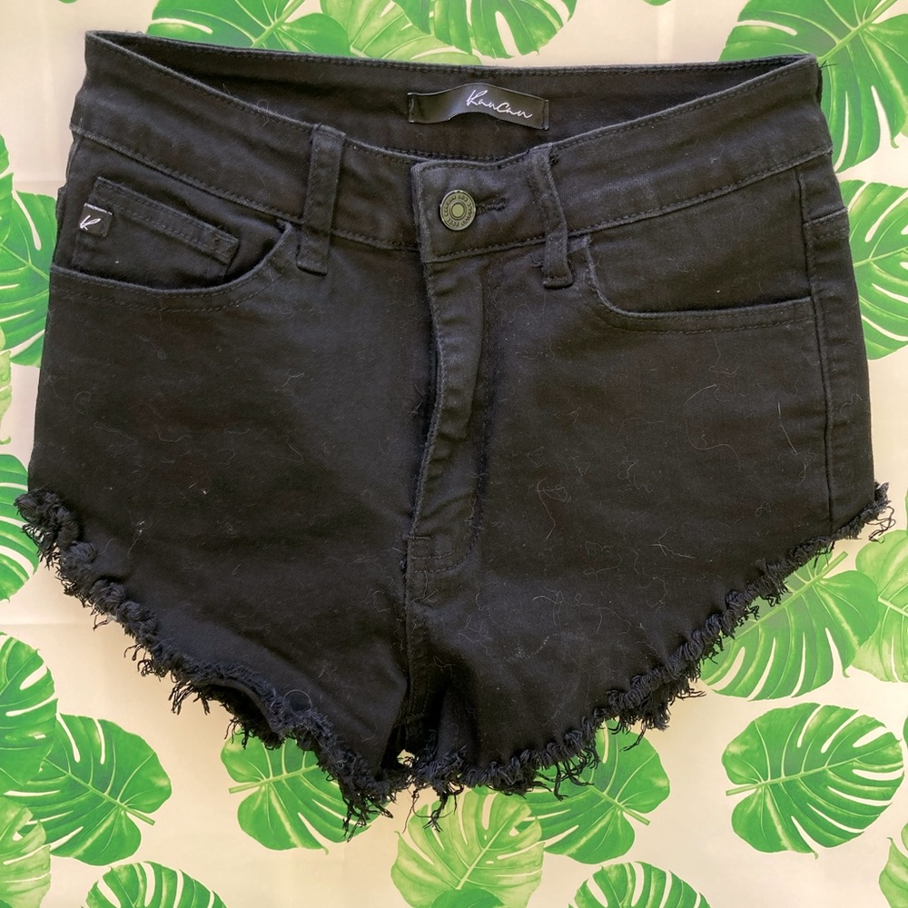 Black Festival Jean Shorts